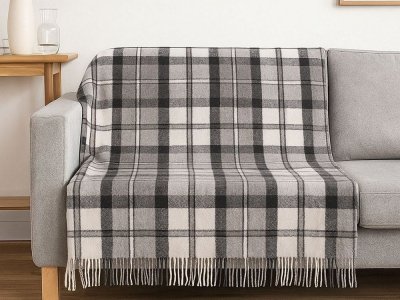 Плед Vladi Palermo Crocus серо-антрацитовый 140х200