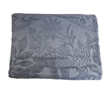 Простынь махровая жаккардовая Parisa Home Premium 200х220 плотность 470 г/м2 темно-серая