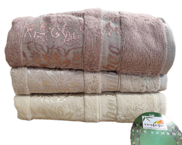 Набор бамбуковых махровых турецких полотенец Cestepe 3 штуки 50х90 Bamboo Lora №2