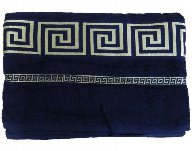 Простынь махровая жаккардовая Parisa Home Caesar 200х220 плотность 400 г/м2 синяя