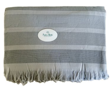 Простынь махровая Parisa Home Pike 150х200 плотность 400 г/м2 серая