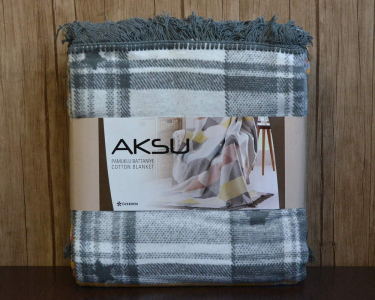 Турецкий хлопковый плед Aksu Stelle Kiremit 180×220