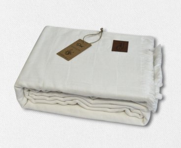 Турецьке вафельне простирадло-покрывало Sikel 210×240 см Elegan Beyaz