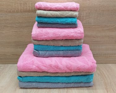 Набор турецких махровых полотенец Zeron 4 штуки 70х140 + 4 штуки 50х90 + 4 штуки 30х50 Yaprak