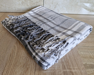 Хлопковый плед-покрывало Lanavitta 140х200 Доппио серый