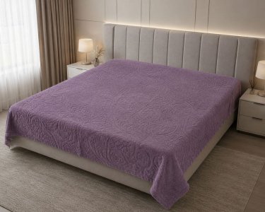 Простирадло махрове жакардове Parisa Home 200х220 щільність 400 г/м2 лаванда 