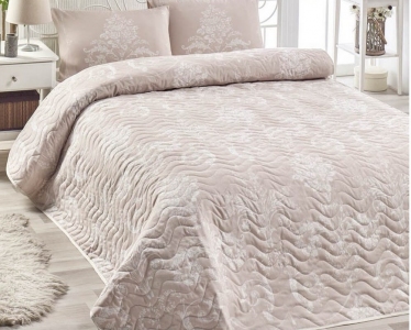 Покривало стьобане Eponj Home Kralice Vizon 160х220 з наволочкою 50х70