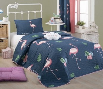 Покривало стьобане Eponj Home Big Filamin Laci 160х220 з наволочкою 50х70