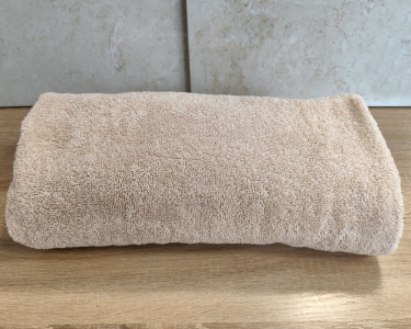 Полотенце турецкое махровое однотонное Zeron 70х140 Beige плотность 500 г/м2