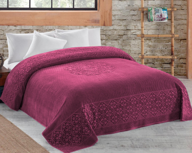 Махрове простирадло-покривало Сotton Area 220х240 Flower Gul