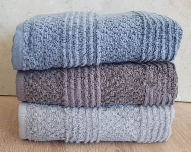 Набор турецких махровых полотенец Cestepe MicroCotton Premium 3 штуки 50x90 Nesha плотность 600 г/м2