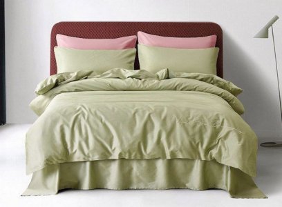 Постільна білизна сатин Bella Villa сатин De Luxe з вишивкою T-0008 євро