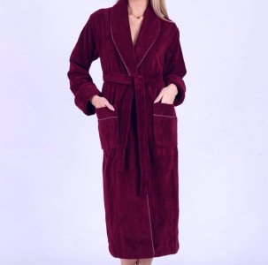 Халат велюровий Nusa NS 6895 Bordo жіночий розмір L/XL