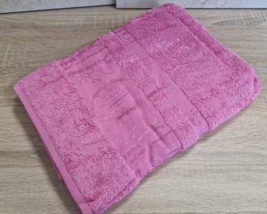 Турецкое бамбуковое махровое полотенце Zeron 70х140 Bamboo Pink