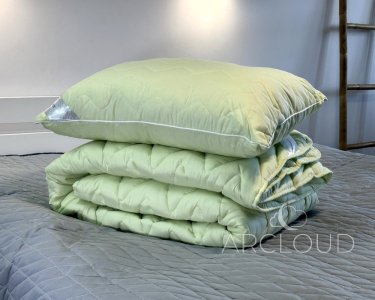 Ковдра зимова AR CLOUD Bamboo 140х205 у сумці + подушка AR CLOUD Bamboo з кантом 50х70 у сумці 