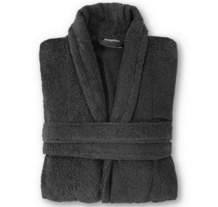 Халат махровий готельний Узбекистан шаль щільність 400 г/м2 петля 16/1 графіт