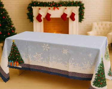 Скатертина новорічна 160х220 Merry Christmas 15