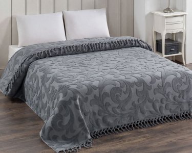 Жаккардовое махровое покрывало Zeron Turkey Havlu Pike Exlusive 220х240 V3