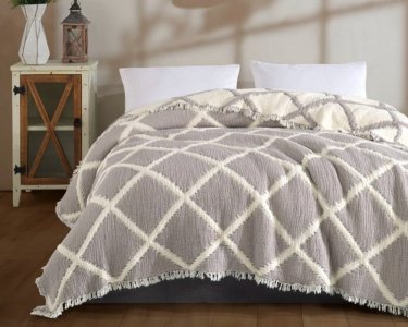 Турецкое муслиновое покрывало Zeron JACQUARD exclusive 230х250 Vivus Vizon