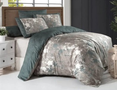 Турецкое постельное белье La Romano Premium Satin Lily Moonmist евро