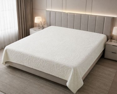 Простирадло махрове жакардове Parisa Home 150х200 щільність 400 г/м2 крем