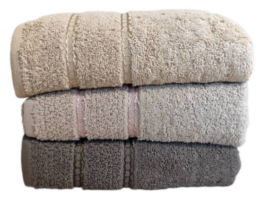 Набор махровых турецких полотенец Cestepe из 3 штук DE LUX Bayon Bej 50х90