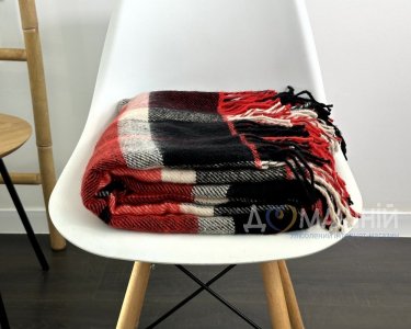 Плед полушерстяной Ярослав 7 красный 170х200