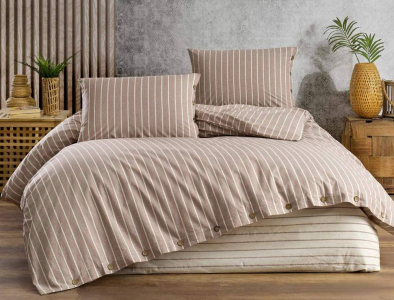 Постільна білизна Zeron ранфорс Organic Deluxe Natural 1 Kahve євро