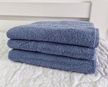 Полотенце турецкое махровое однотонное Zeron 50х90 Blue плотность 480 г/м2