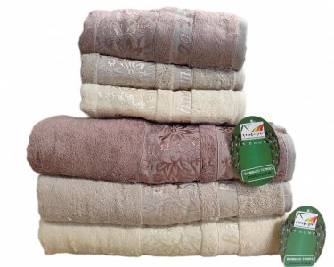 Набор турецких махровых полотенец Cestepe 50х90 3 штуки + 70х140 3 штуки Bamboo Lora №2