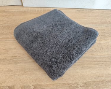 Полотенце турецкое махровое однотонное Zeron 50х90 антрацит плотность 550 г/м2 низкая петля 20/2