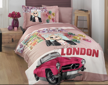 Турецька підліткова постільна білизна First Choice сатин 3D London