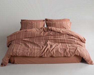 Турецкое постельное белье из вареного хлопка Limasso Stonewashed Ranforse 200 х 220 см Coastal Trio Commencer