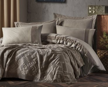 Постільна білизна з покривалом Saheser Ranforse 200х220 Freya Vizon