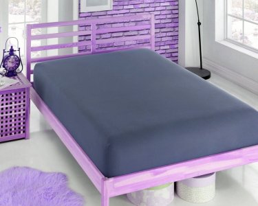 Простынь на резинке трикотажная Zeron Koyu Gri 180х200х30