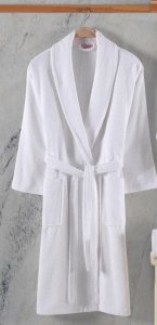 Халат білий махровий готельний Туреччина 100% бавовна