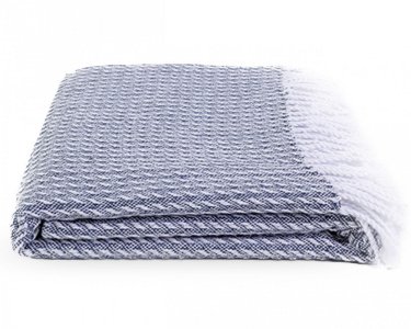 Хлопковый плед-покрывало Lanavitta 200х220 Топаз синий