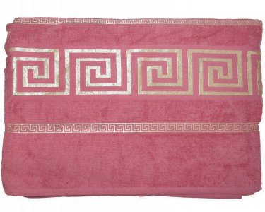 Простынь махровая жаккардовая Parisa Home Caesar 200х220 плотность 400 г/м2 розовая