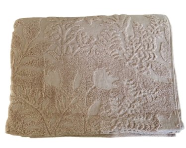 Простирадло махрове жакардове Parisa Home Premium 150х200 щільність 470 г/м2 пудра