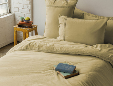 Турецька постільна білизна із вареної бавовни Issimo Drope Poplin 200 х 220 см Saphron