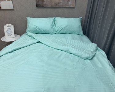 Постільна білизна LARA сатин-страйп Mentol d13005e євро