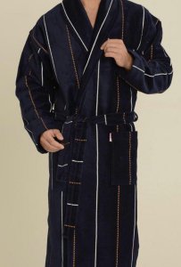 Халат велюровий Gursan синій чоловічий
