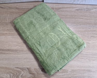 Турецкое бамбуковое махровое полотенце Zeron 70х140 Bamboo Green