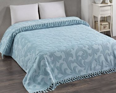 Жаккардовое махровое покрывало Zeron Turkey Havlu Pike Exlusive 220х240 V4