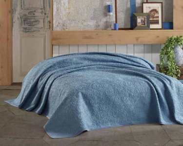 Покривало акрилове Sesli турецьке 220х240 Mavi