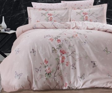 Турецька постільна білизна First Choice Cotton Satin Мatilde powder євро