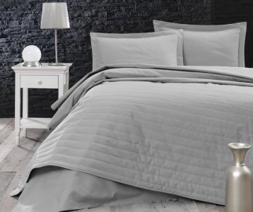 Покривало стьобане Eponj Home Monart Kapitoneli Gri 220х240