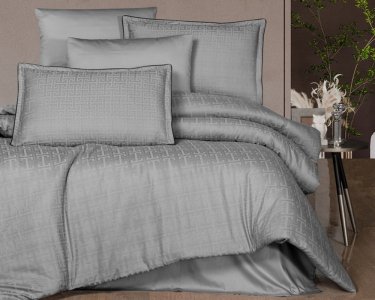 Турецька постільна білизна La Romano Premium Satin Rodel Ash сімейна