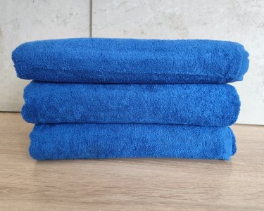 Набір махрових рушників Узбекистан 70х140 3 шт синій 400 г/м2