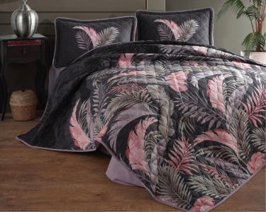 Покривало стьобане Clasy 240х260 Hena з наволочками 50х70